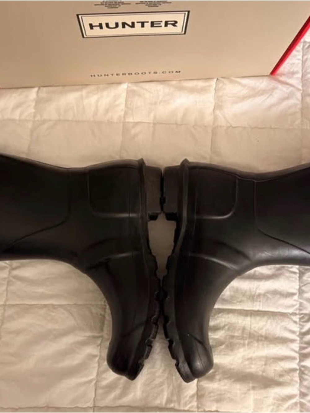 Hunter Original Short Rain Boots Black Women’s Size 7 - Picture 4 of 8
